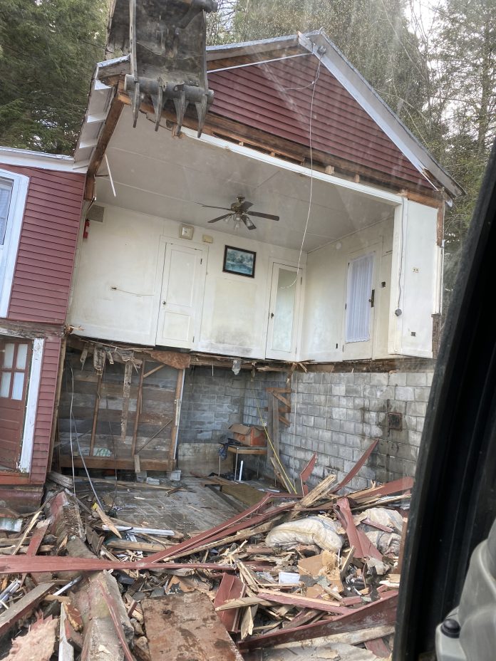 Demolition at Hunt Lake demolition hunt lake